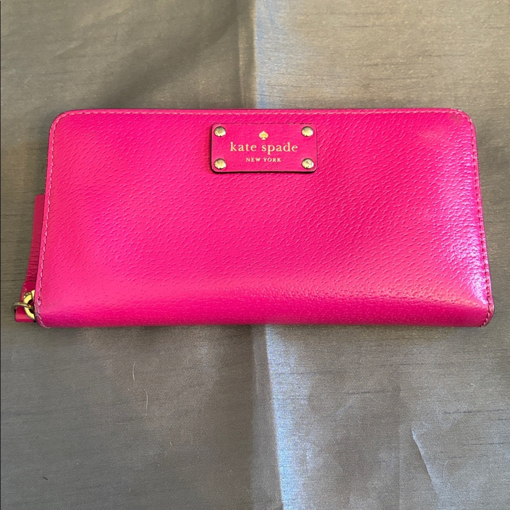 Kate Spade Fuchsia Leather Clutch